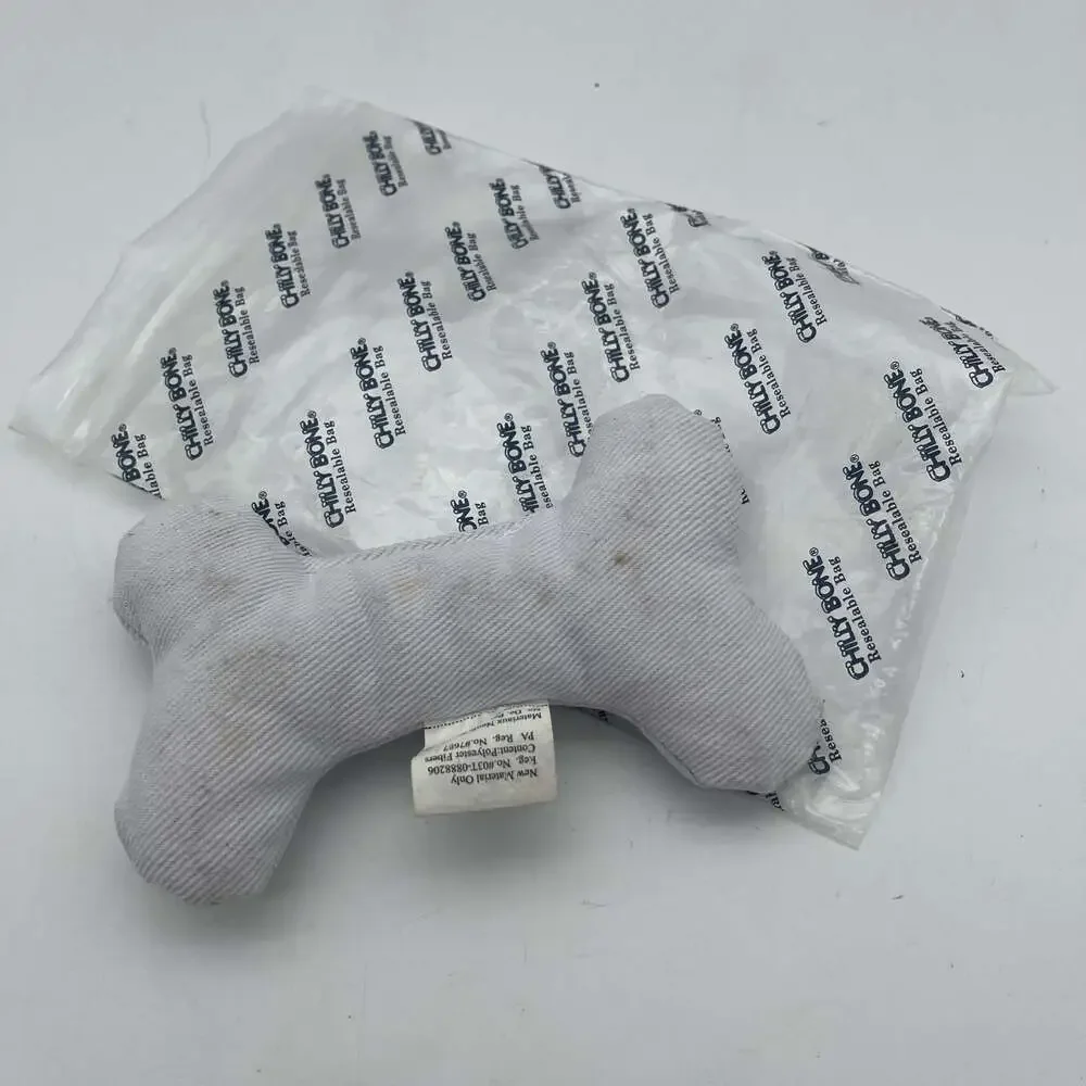 MultiPet Chilly Bone Freezable Canvas Puppy Teething Dog Toy with Resealable Bag